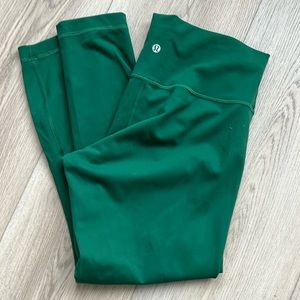 Lululemon wundertrain size 12 emerald green